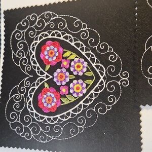 Handmade machine embroidery patch